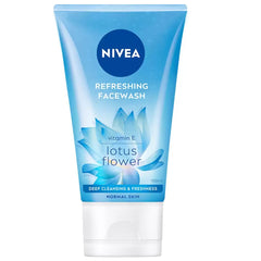 NIVEA Limpiador facial refrescante para piel normal, limpieza suave y revitalizante.