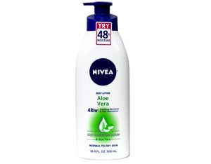 NIVEA Aloe Vera, envase bomba para una aplicación rápida y cómoda.