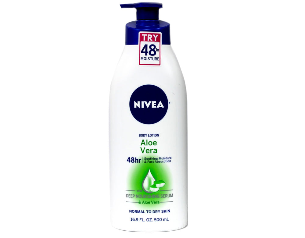 NIVEA Aloe Vera, envase bomba para una aplicación rápida y cómoda.