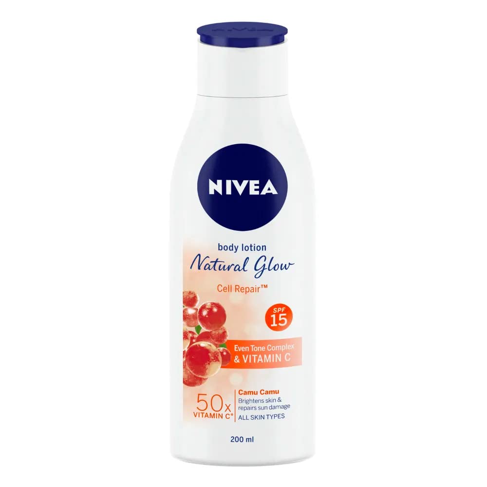 NIVEA loción corporal hidratante, botella de 200 ml para piel suave y nutrida.