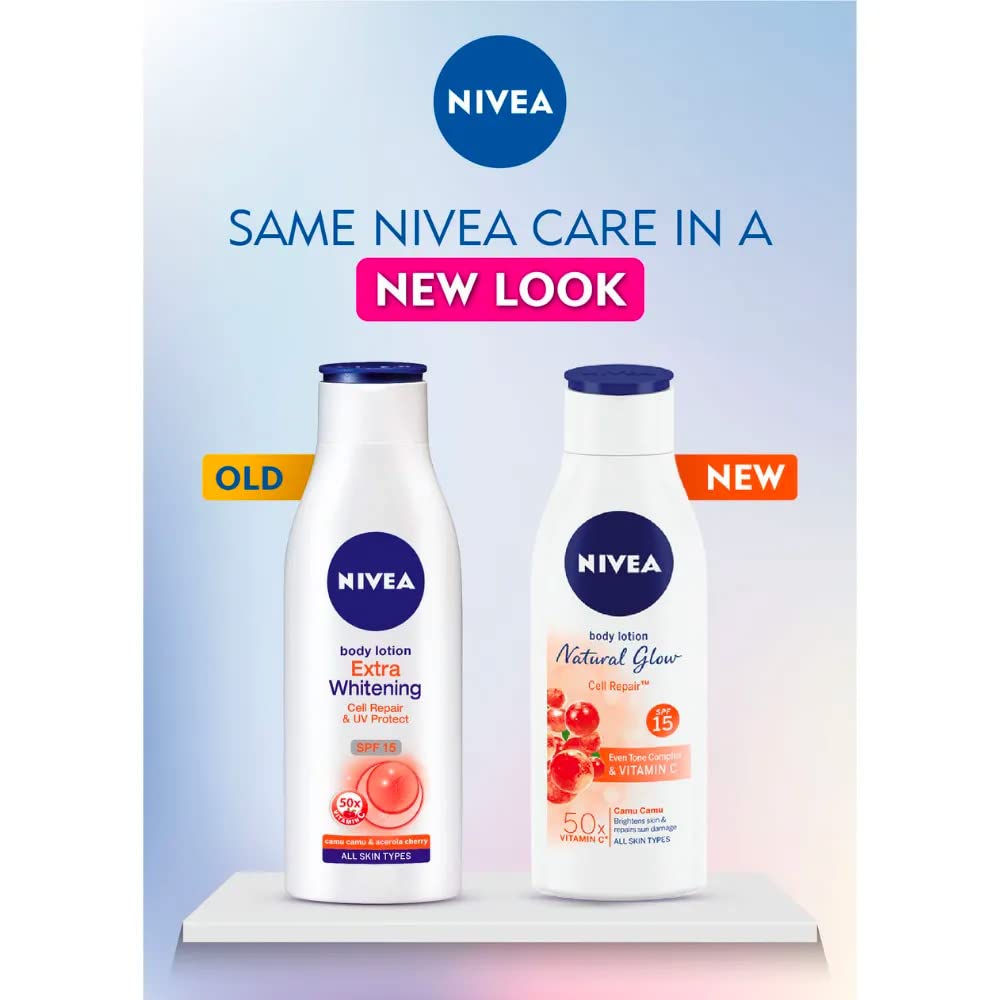 NIVEA loción corporal textura cremosa, sensación reconfortante tras la ducha.