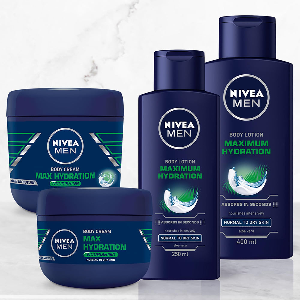 NIVEA Men crema corporal para piel seca con hidratación reconfortante