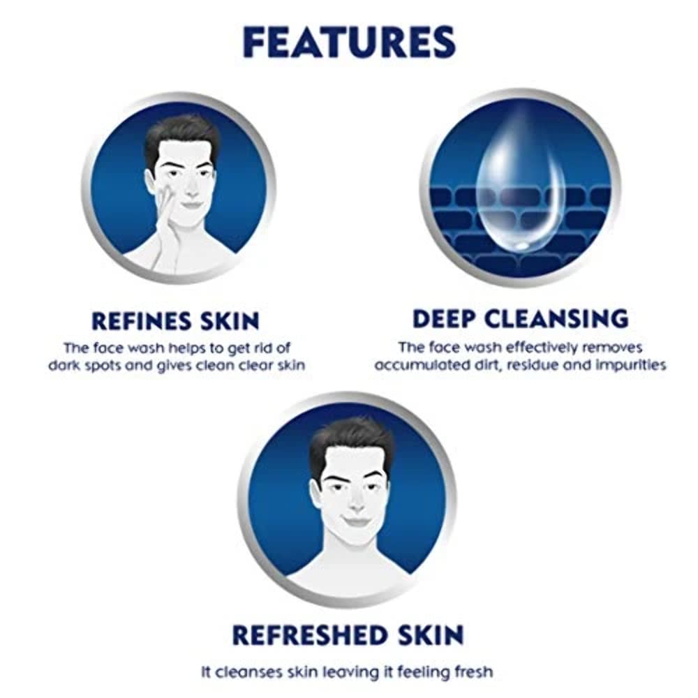 Uso diario de NIVEA Men Dark Spot Wash para rutina facial