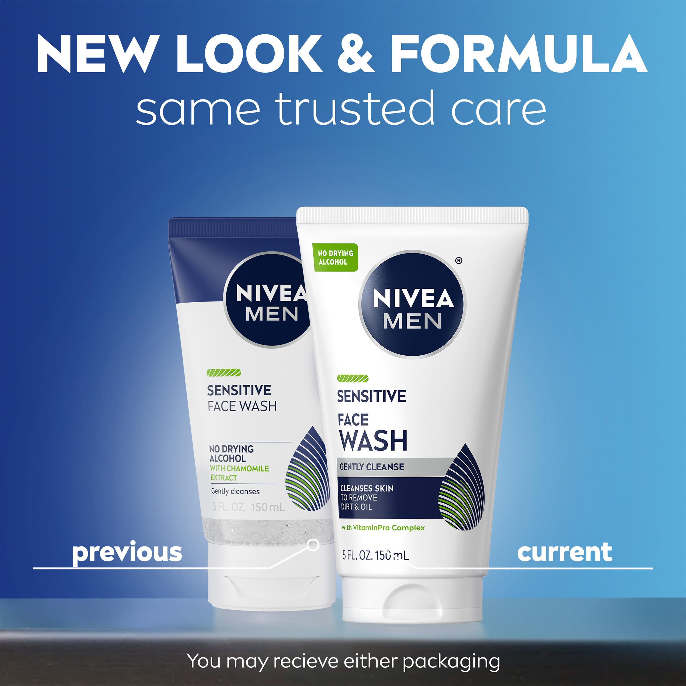 Textura espumosa suave de NIVEA MEN limpia sin irritar la piel sensible.