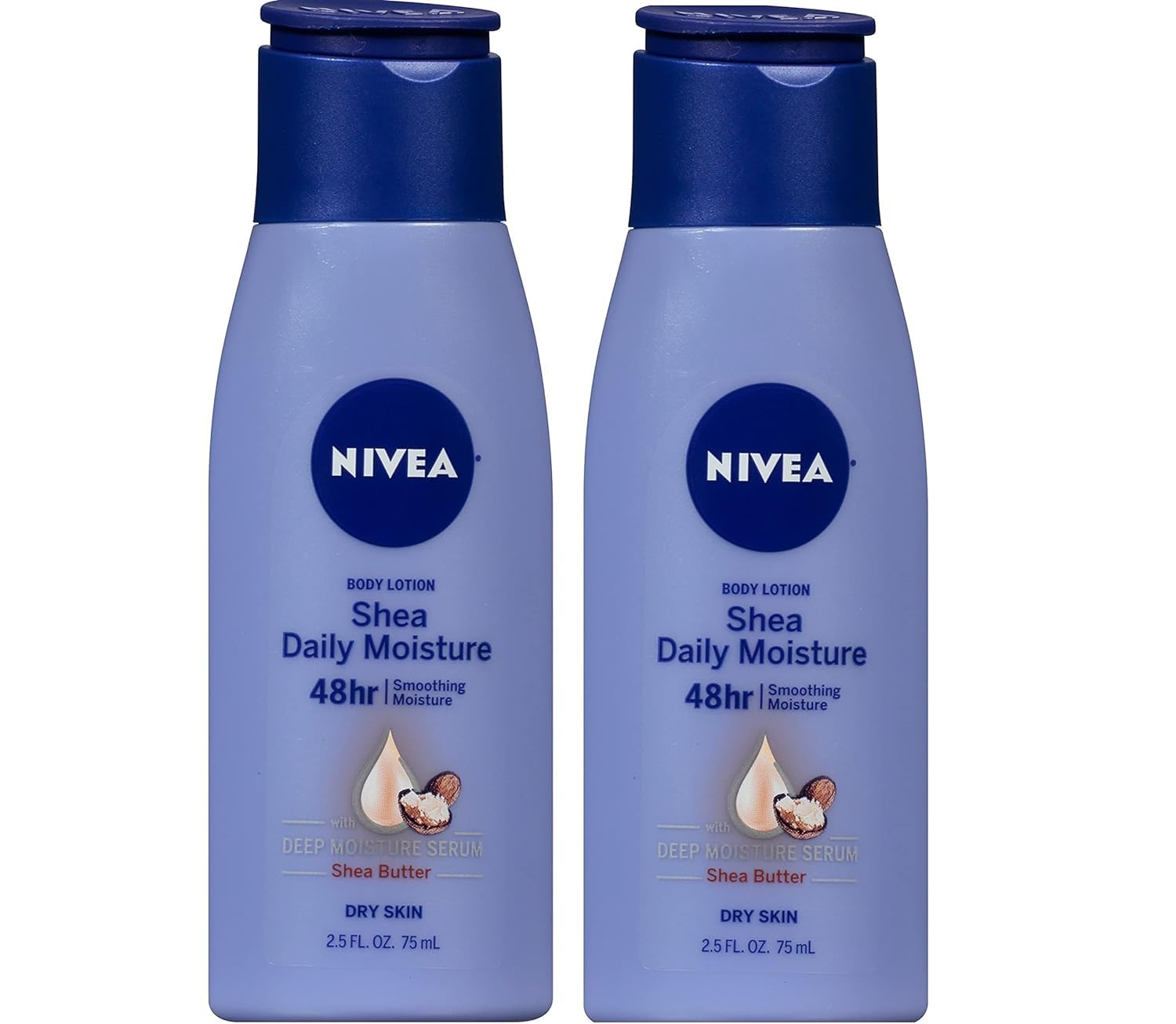 NIVEA Sensación Suave loción corporal en pack de 2 para hidratación duradera.