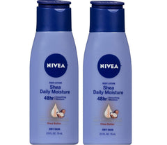 NIVEA Sensación Suave loción corporal en pack de 2 para hidratación duradera.