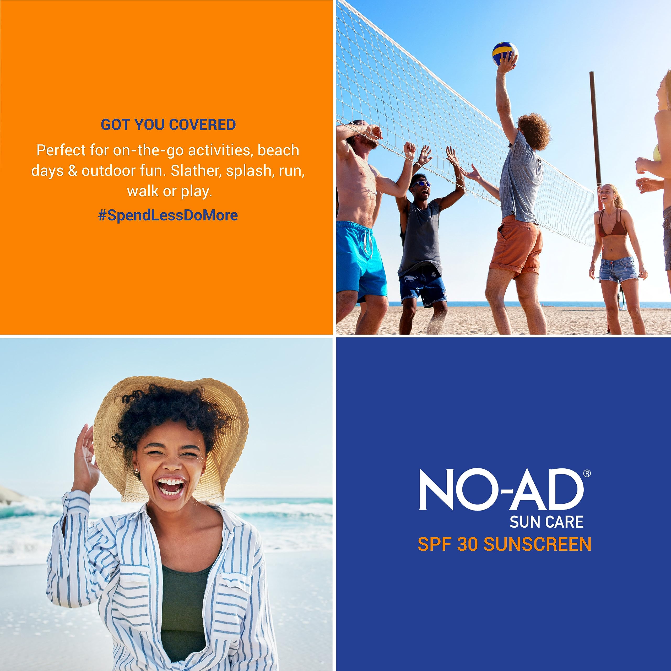 NO-AD SPF30 Loción Solar paquete de 2 para mayor valor
