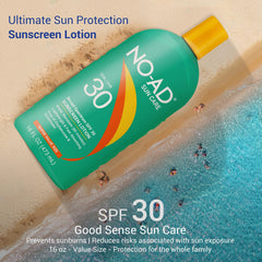 NO-AD SPF30 Loción Solar resistente al agua para días al aire libre