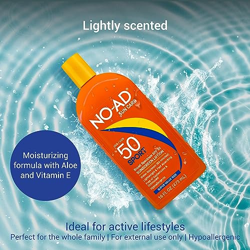 NO-AD SPF 50 SPORT aplicación-en-mano: aplicación suave para uso práctico al aire libre.