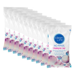 No-Rinse gorro de lavado sin agua colocado para higiene rápida y digna.
