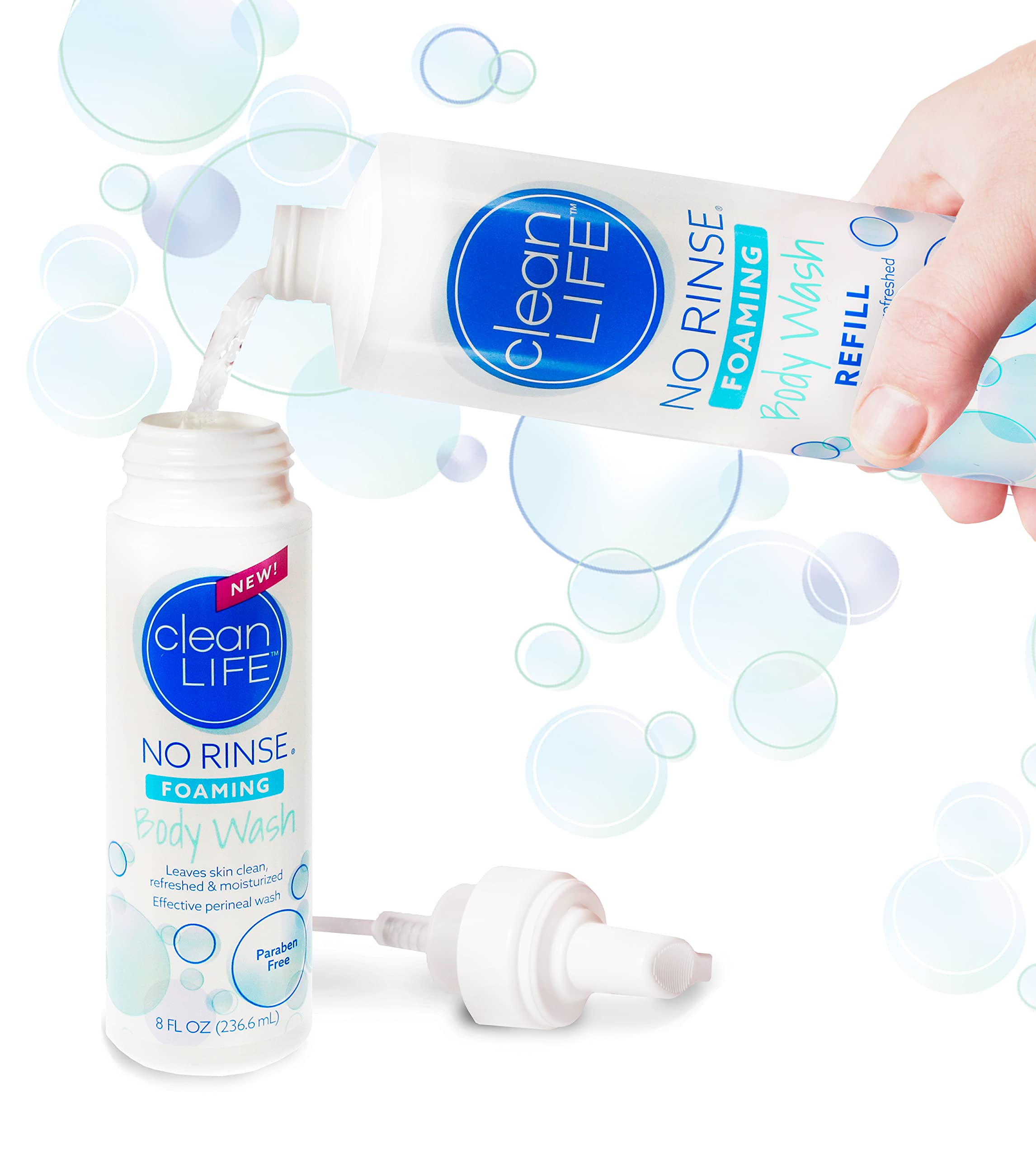 No-Rinse: piel hidratada tras la limpieza con espuma suave