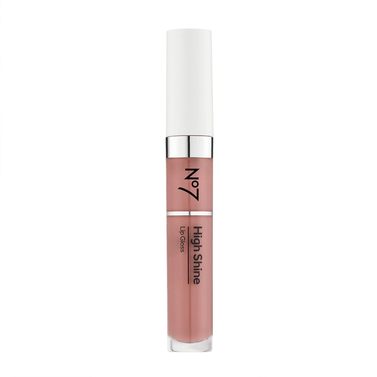 No7 Brillo de labios Desert Rose con aceite de jojoba, hidratación y brillo instantáneo.