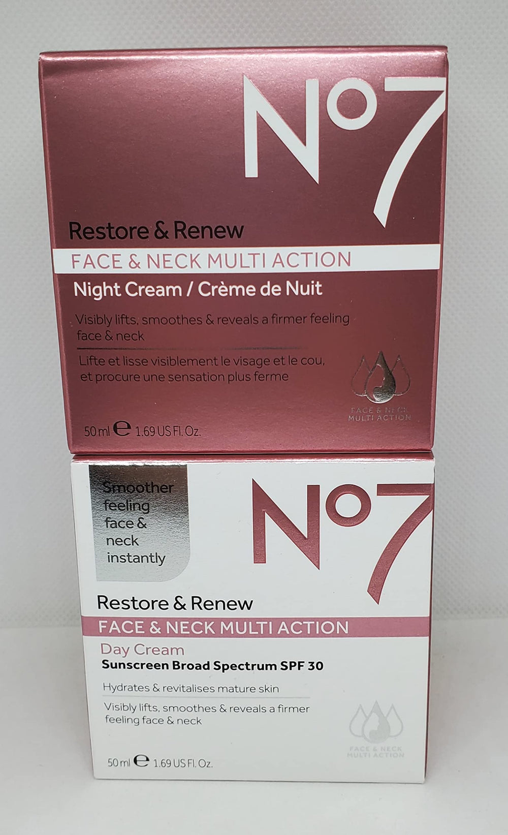 No7 crema día y noche para cara y cuello, hidrata y suaviza la piel