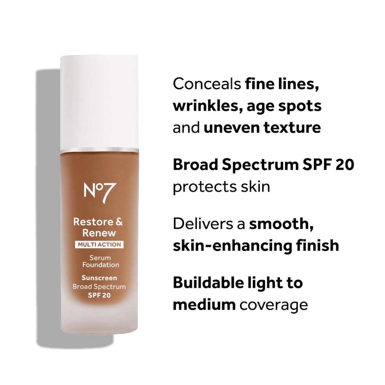No7 Restore & Renew piel radiante con acabado natural