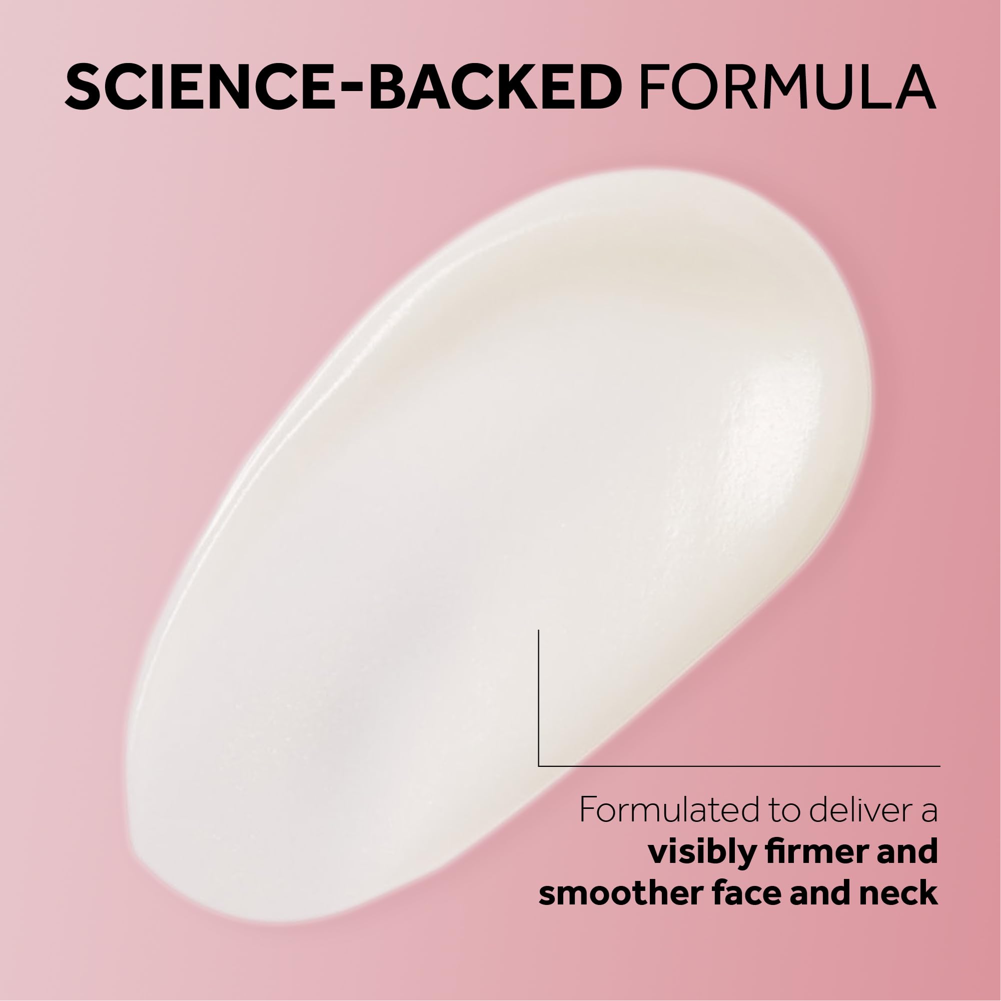 Cuello más firme y piel más lisa tras la aplicación del serum.