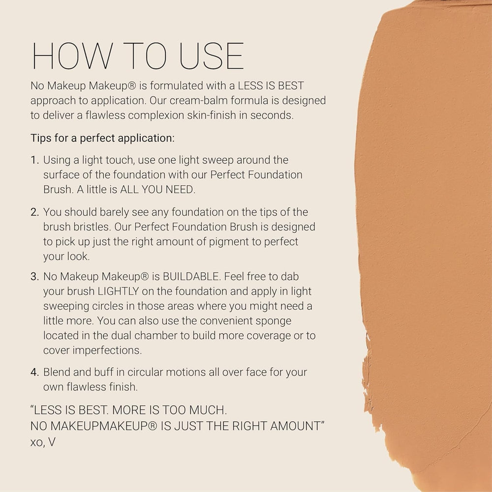 No Makeup Makeup Foundation, ingredientes de jojoba y vitamina E para cuidar la piel.