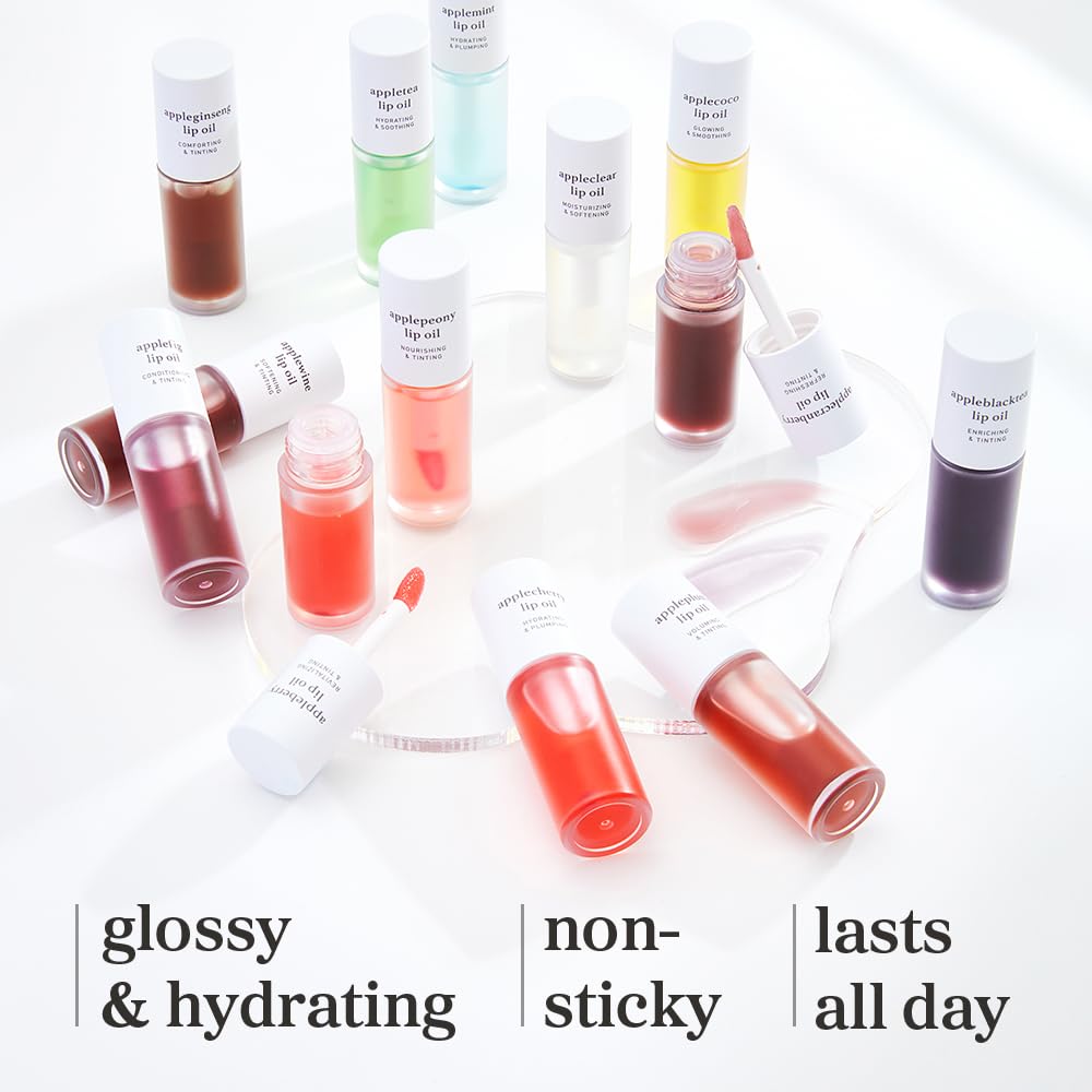 NOONI Appleseed Lip Oil Set tintado coreano suave.