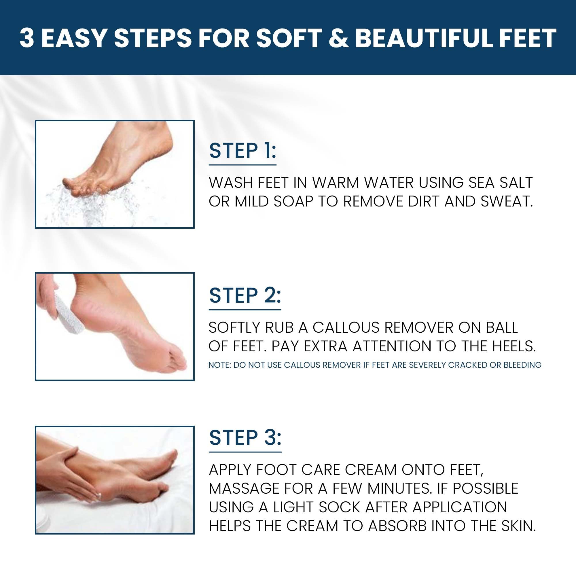 Nordic Care Crema para pies: ingredientes clave como urea para hidratación duradera.