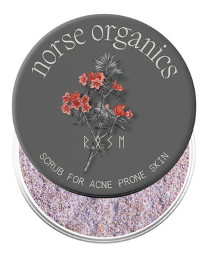Norse Organics Exfoliante facial con pétalos de rosa para piel suave