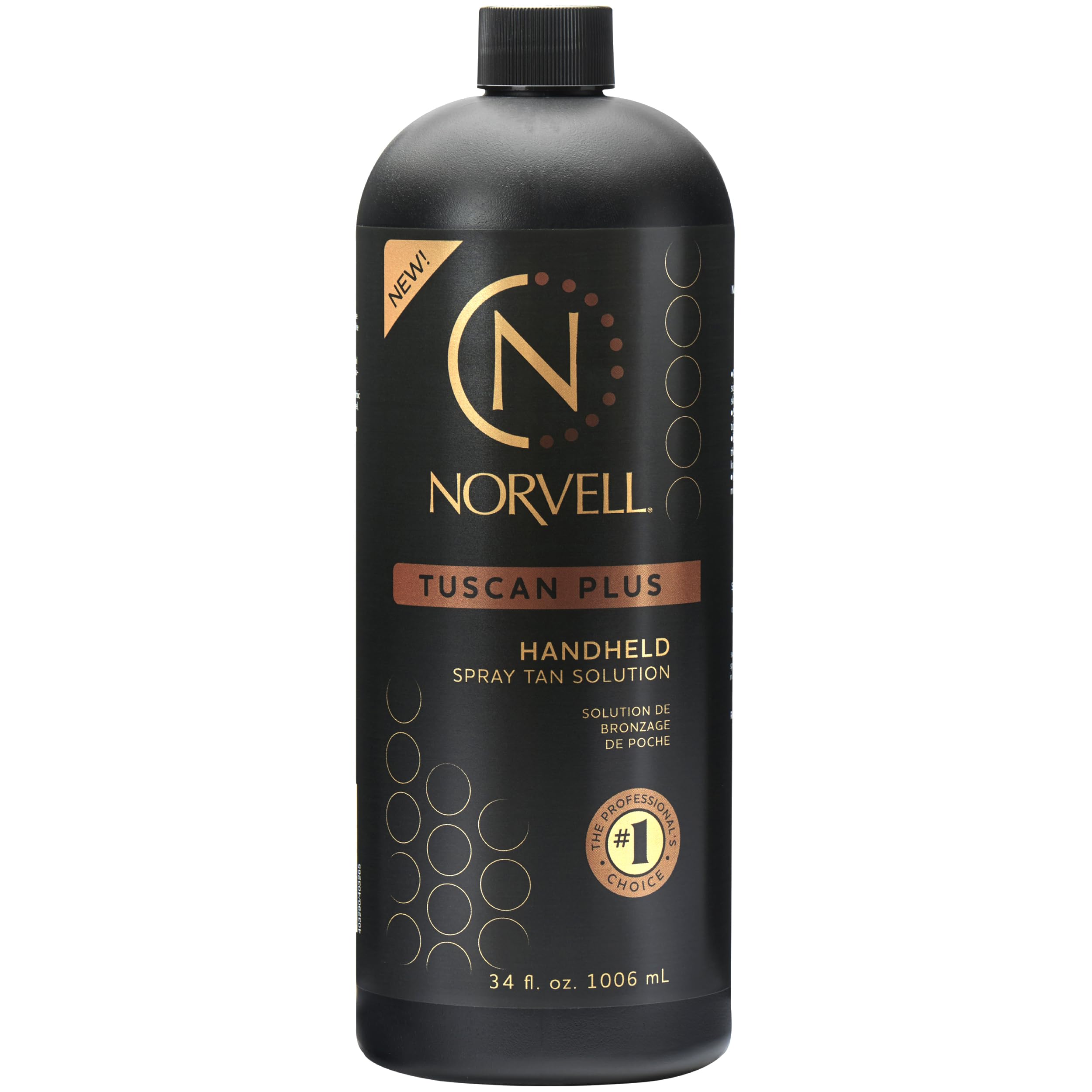 Botella de Norvell Tuscan Plus 34 oz para bronceado sin sol, tono caramelo