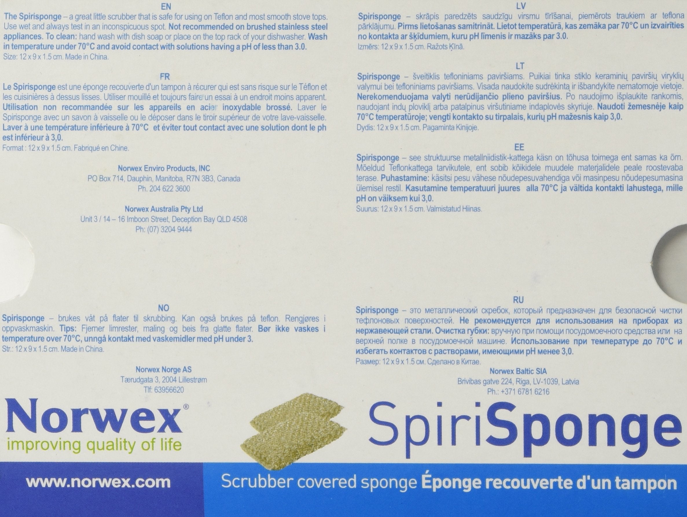 Par de esponjas Spirisponge de Norwex para fregar ollas y sartenes.