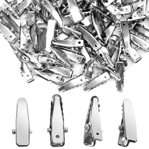 Notoke pinzas cocodrilo de metal pequeñas con acabado brillante para fijar peinados.