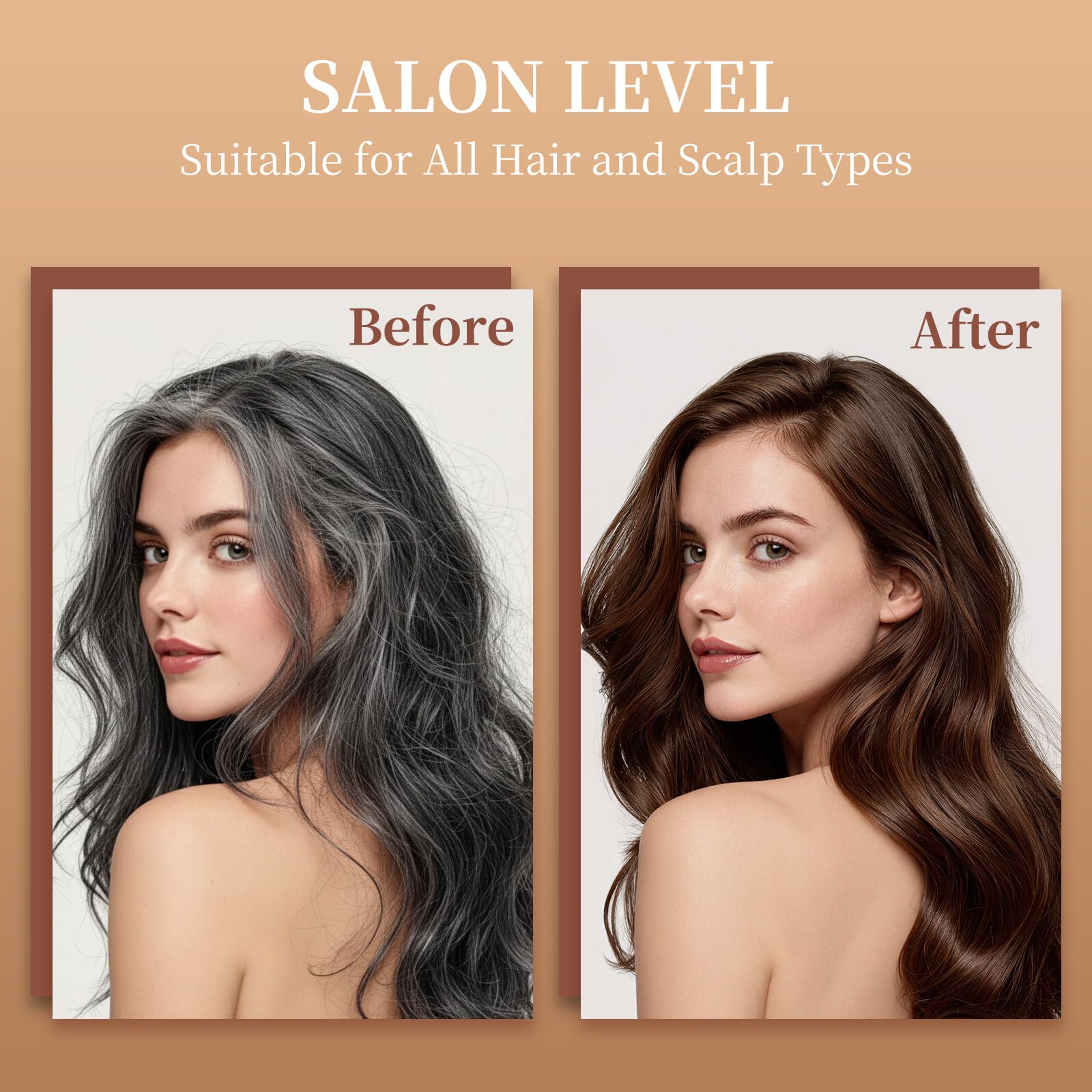 Nova DYE Champú, aplicación fácil sin brocha para uso diario.