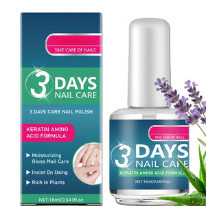 NovaCharm Cuidado de uñas 3 días, fórmula suave para uñas limpias y lisas.