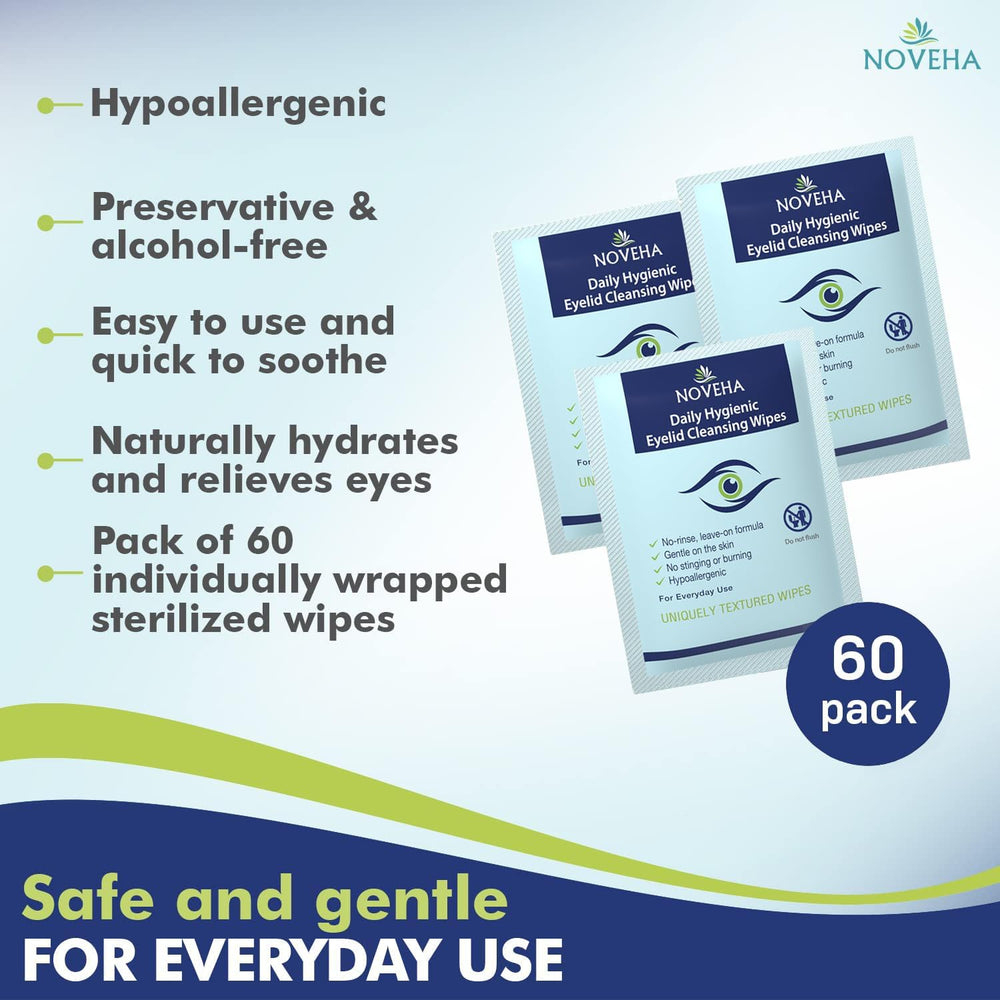 NOVEHA apoyo contra blefaritis y demodex con limpieza delicada