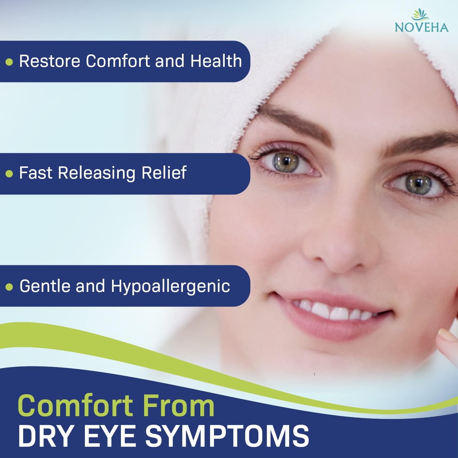 NOVEHA cuidado de ojos irritados con fórmula suave para uso diario