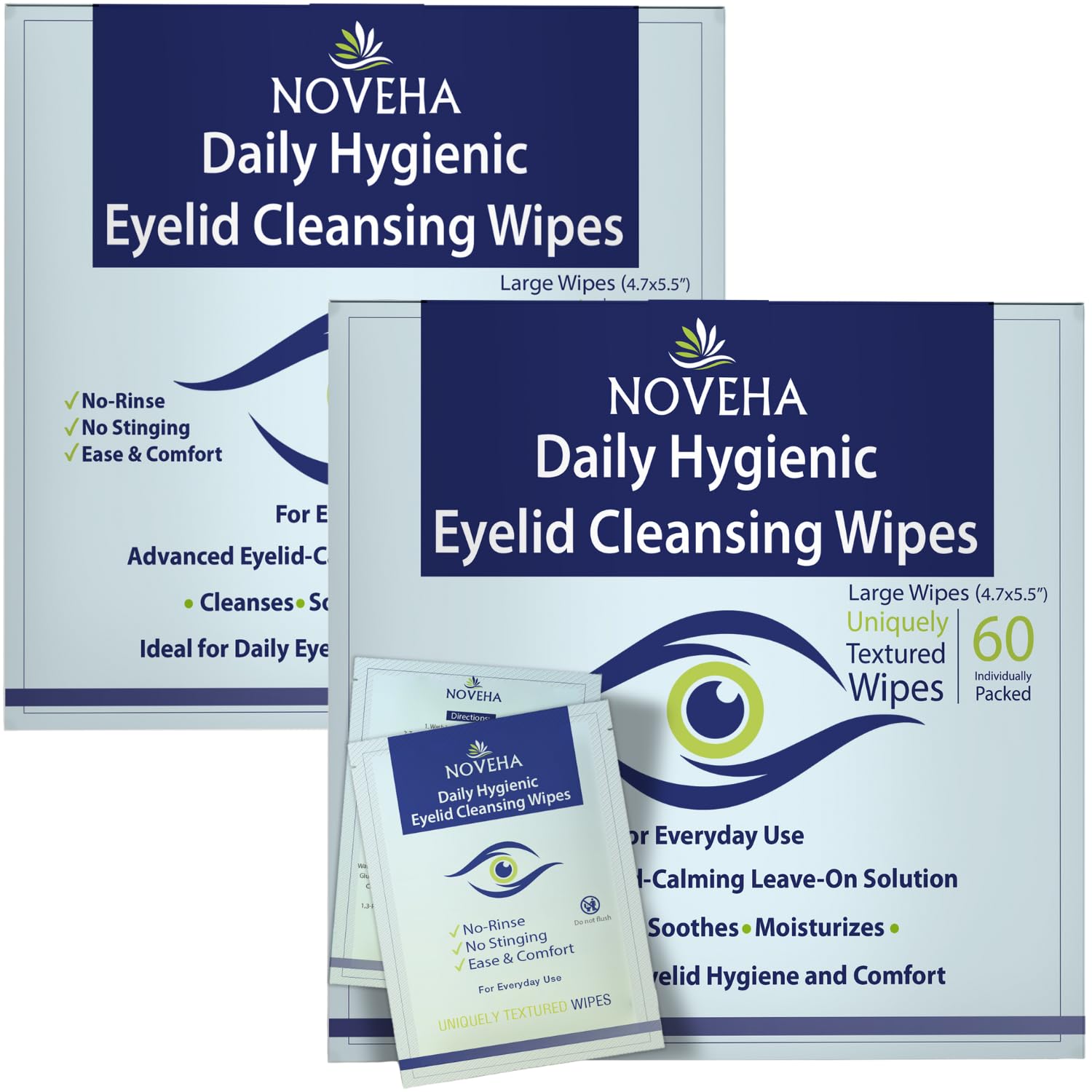 NOVEHA empaque doble pack para higiene ocular diaria