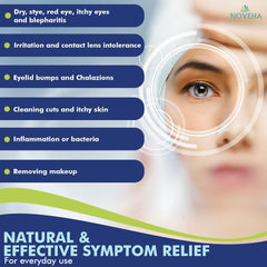 NOVEHA textura suave de toallitas para limpieza ocular sin irritación
