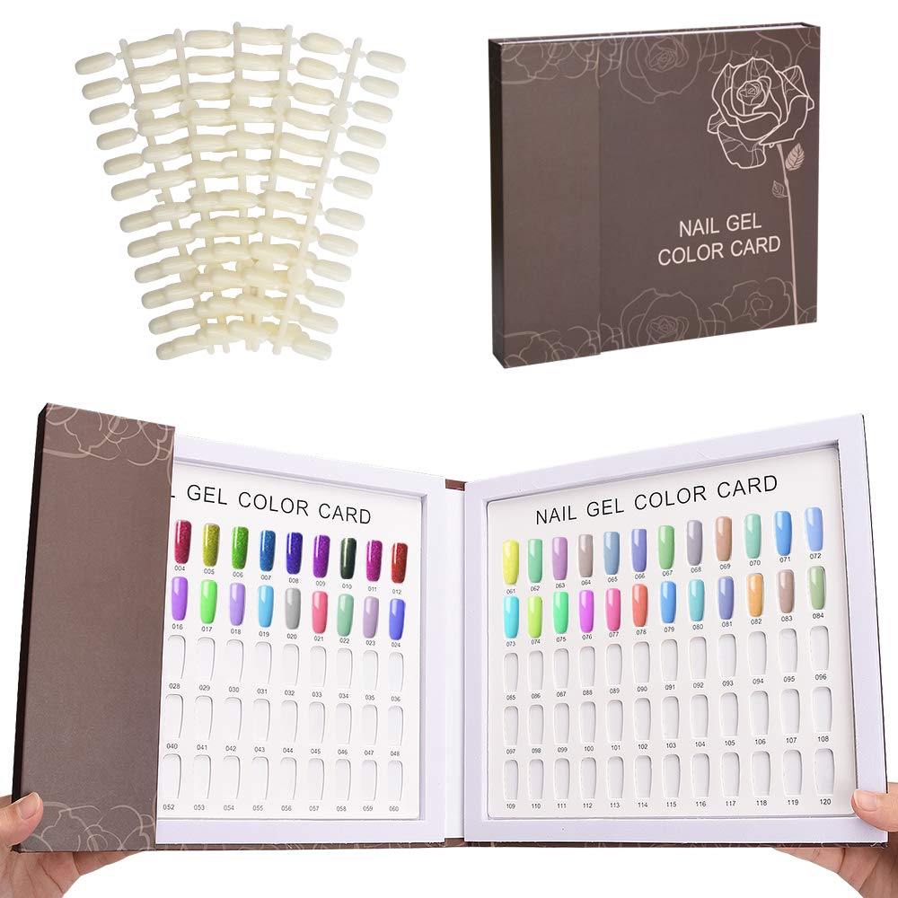 Noverlife presenta el libro-exhibición de muestras de colores para uñas, 120 tonos para mostrador.
