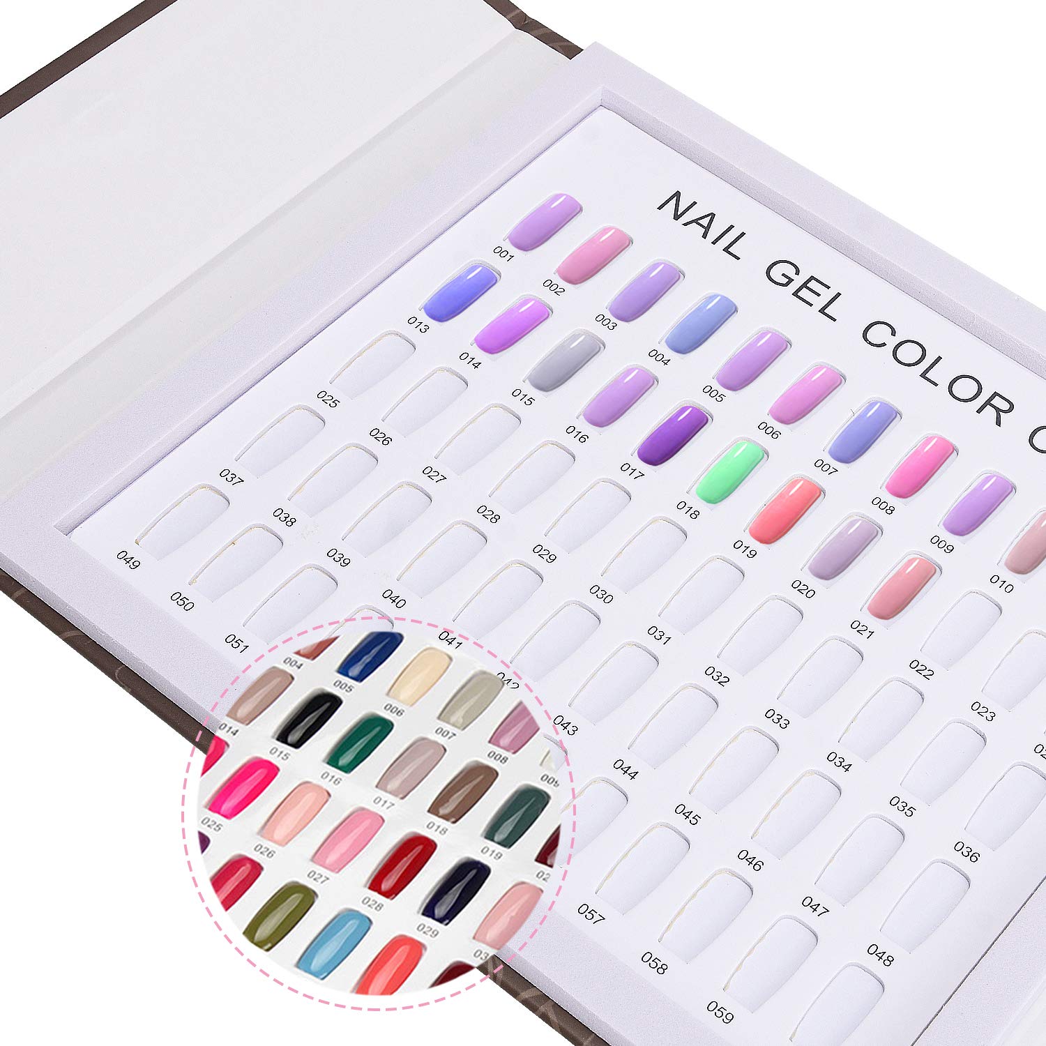 Noverlife ofrece la tabla-de-colores-uñas para organizar tonos y servicios.