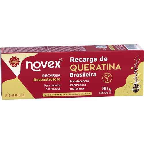 Aplicación sobre cabello húmedo con Novex Keratin Recharge para peinado definido