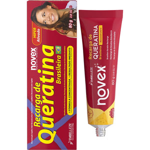 Novex Keratin Recharge sin enjuague en bote para cabello suave y manejable