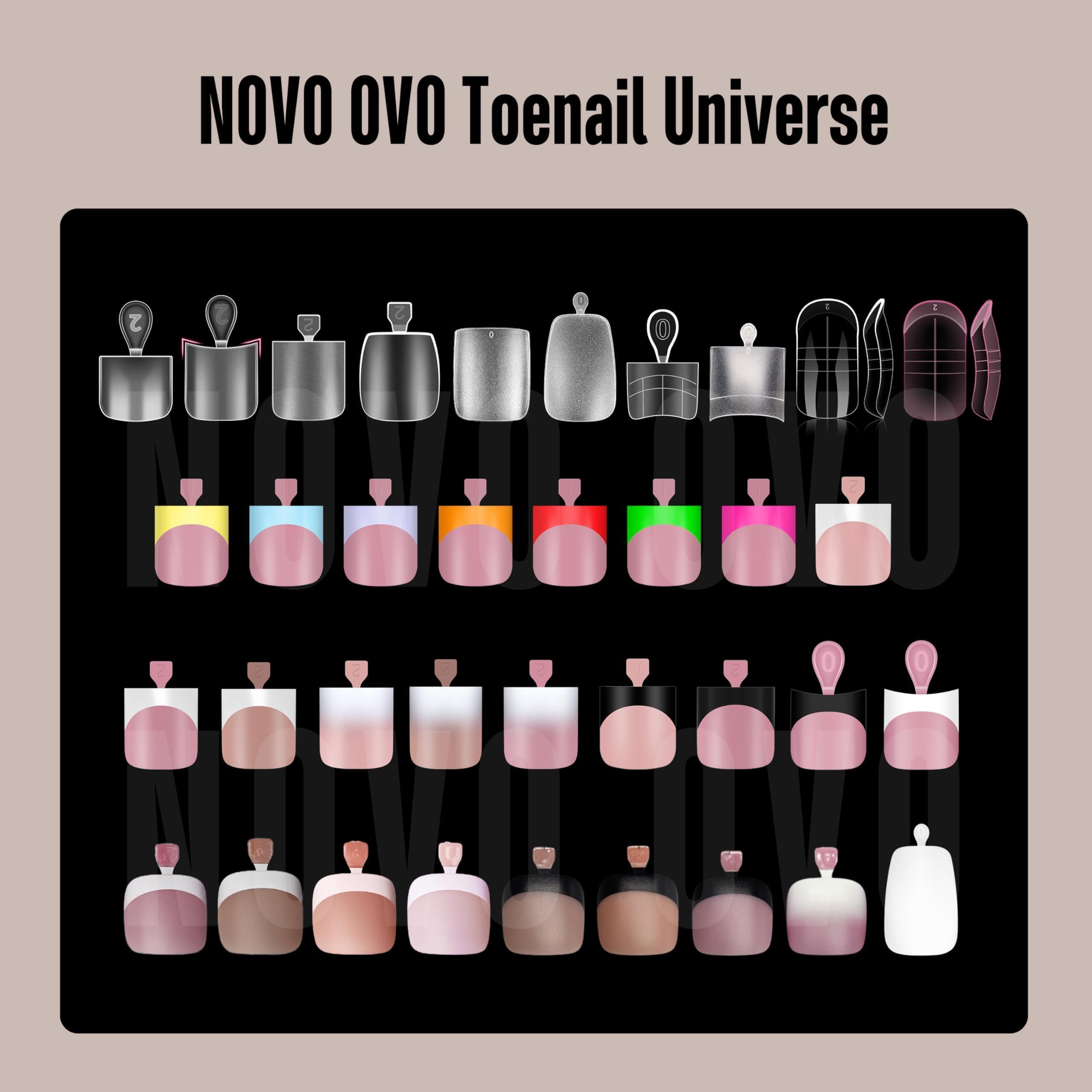 NOVO OVO compatible con esmalte, gel y acrílico para resultados profesionales