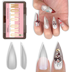 NOVO OVO puntas-stiletto afiladas-media-larga para manicura precisa
