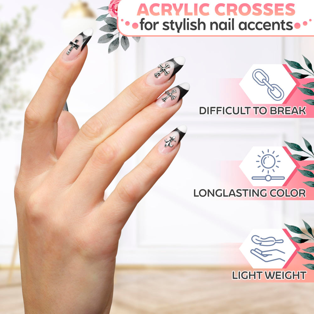 Accesorios cruz para uñas Novsix, múltiples estilos para diseños versátiles.