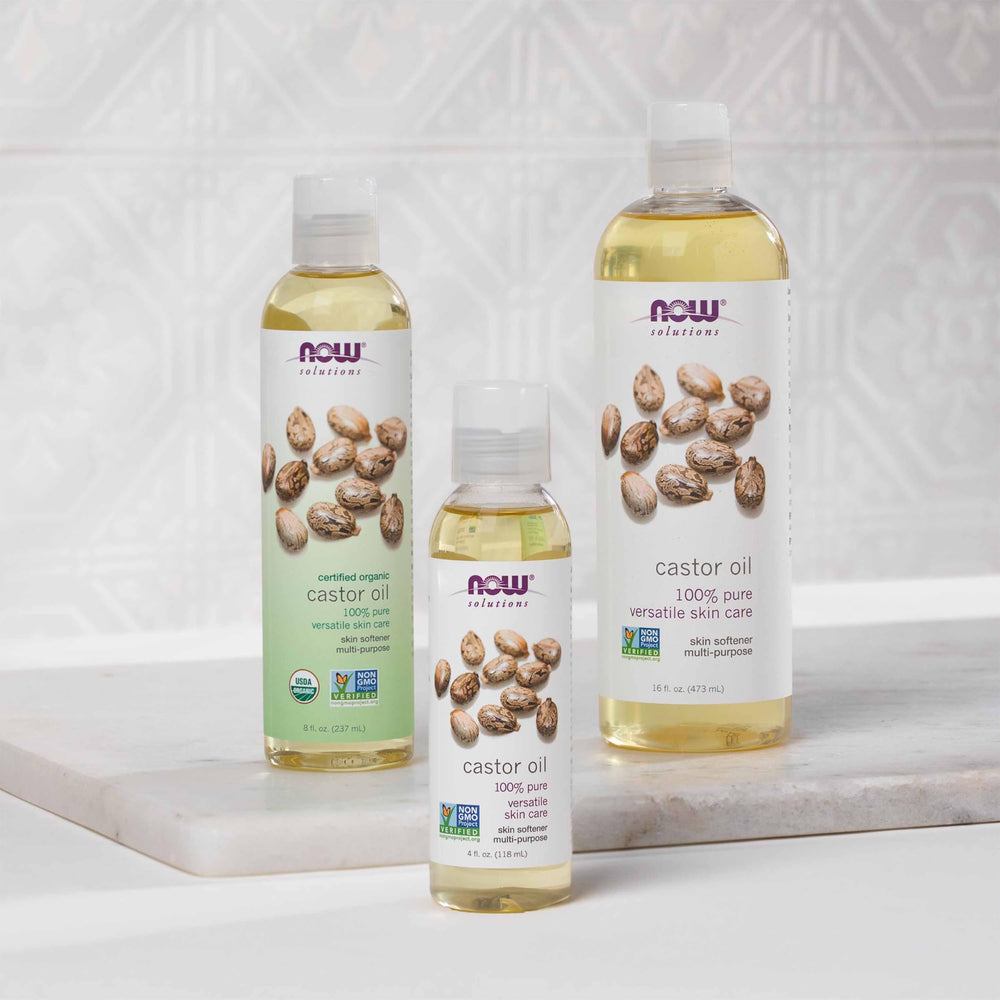 NOW Aceite de Ricino, uso en cabello para brillo y suavidad