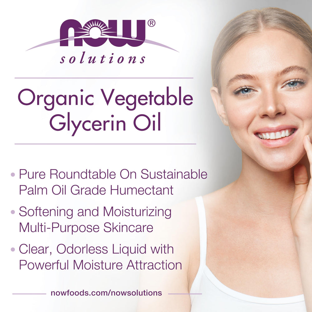 NOW Foods Glicerina Vegetal Orgánica, para piel seca y humectación diaria