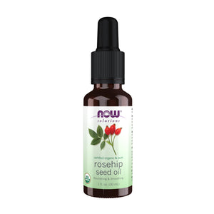 NOW Solutions: aceite de rosa mosqueta en frasco, nutrición suave para la piel
