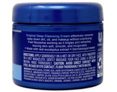 Noxzema Crema Limpiadora Blanca 2 oz, etiqueta clara, información útil para el cuidado diario