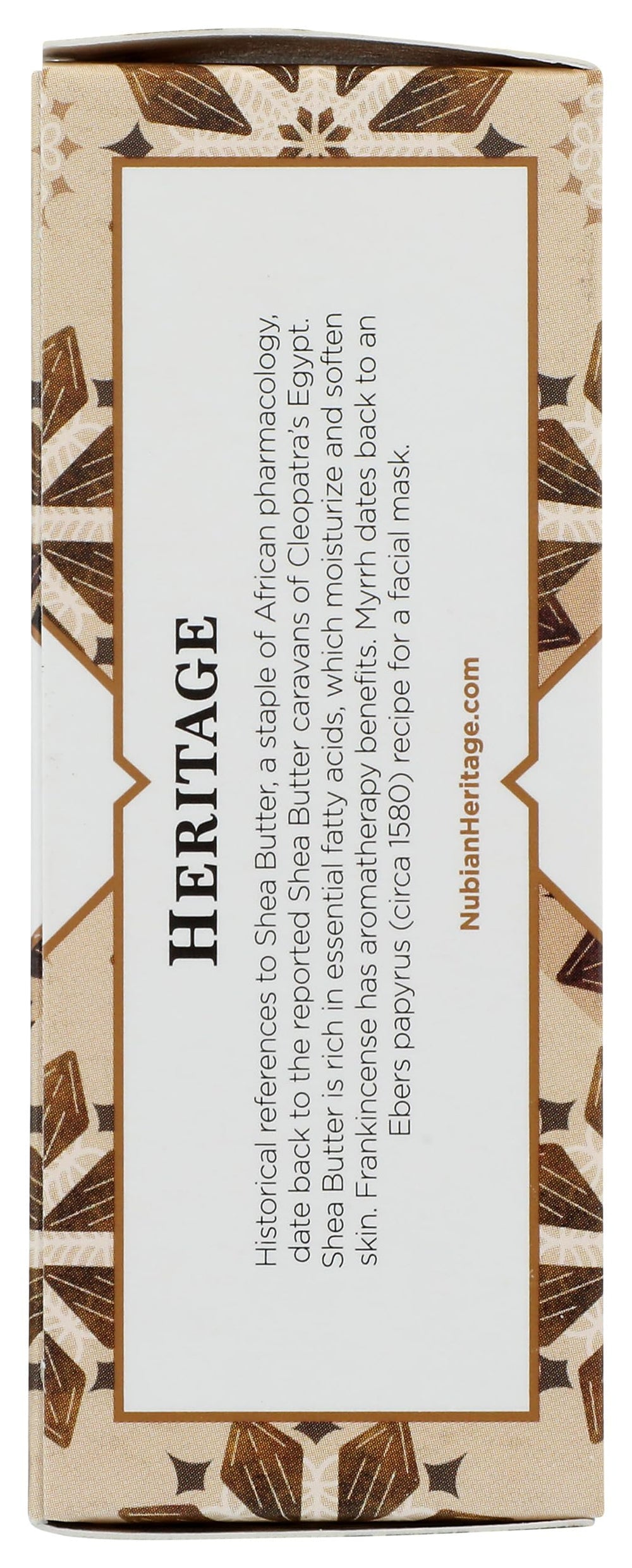 Nubian Heritage Jabón en Barra uso diario, ideal para rutina de higiene.