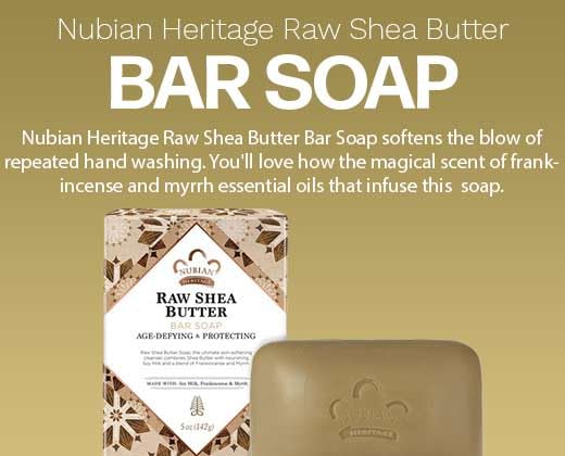 Jabón Nubian Heritage para uso diario, cuidado de piel suave