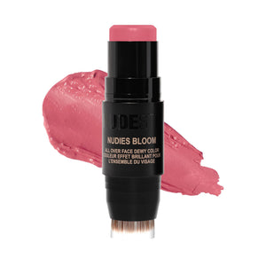 Nudestix Nudies Bloom en aplicación mejillas para un rubor rosa natural y suave.