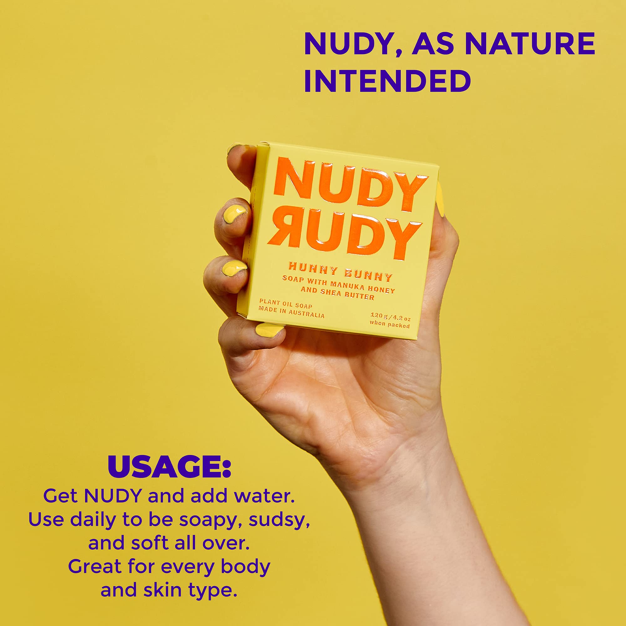 Nudy Rudy Hunny Bunny, uso para afeitado diario, deslizamiento suave.