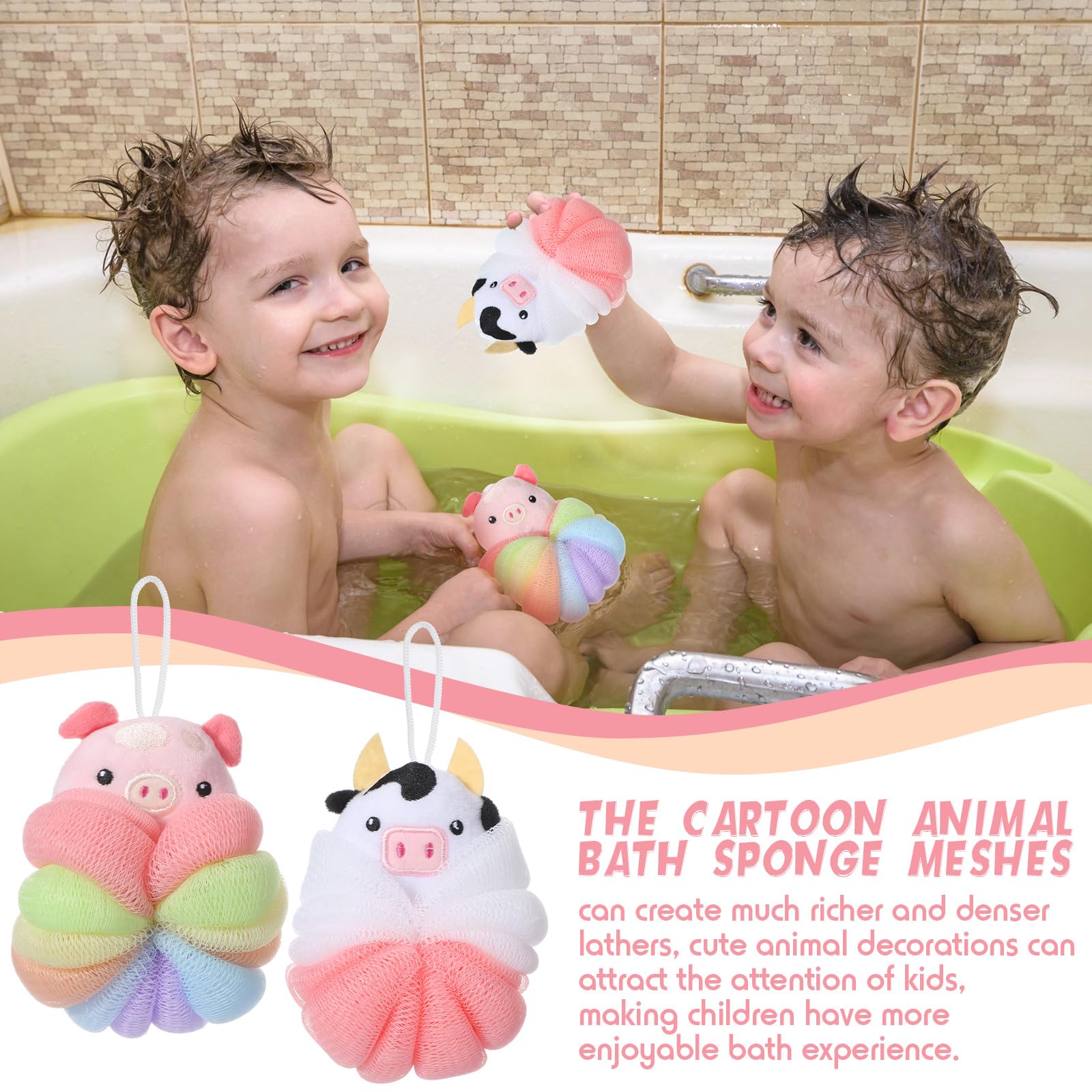 Lufa Nuenen con caritas divertidas, atrae a los peques para el baño.