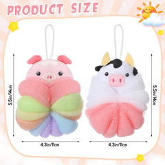 Lufa Nuenen para niños cerdito frente, diseño tierno para higiene diaria.