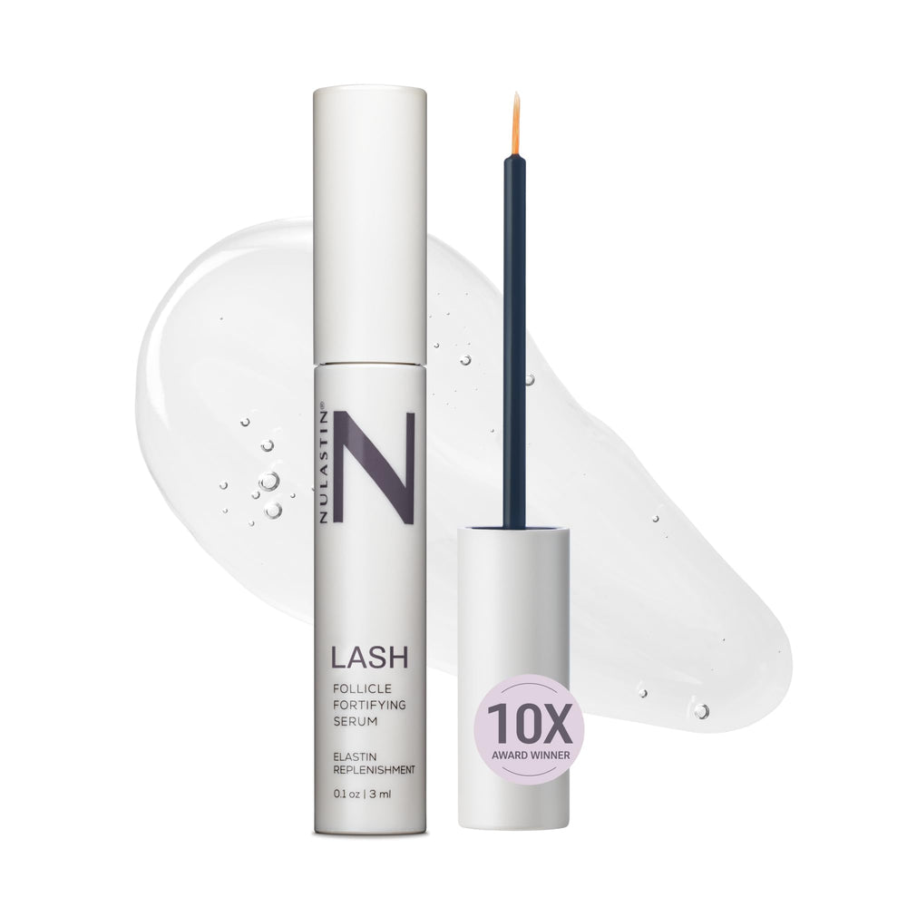 NULASTIN Serum fortificador de pestanas en la base para mayor densidad.